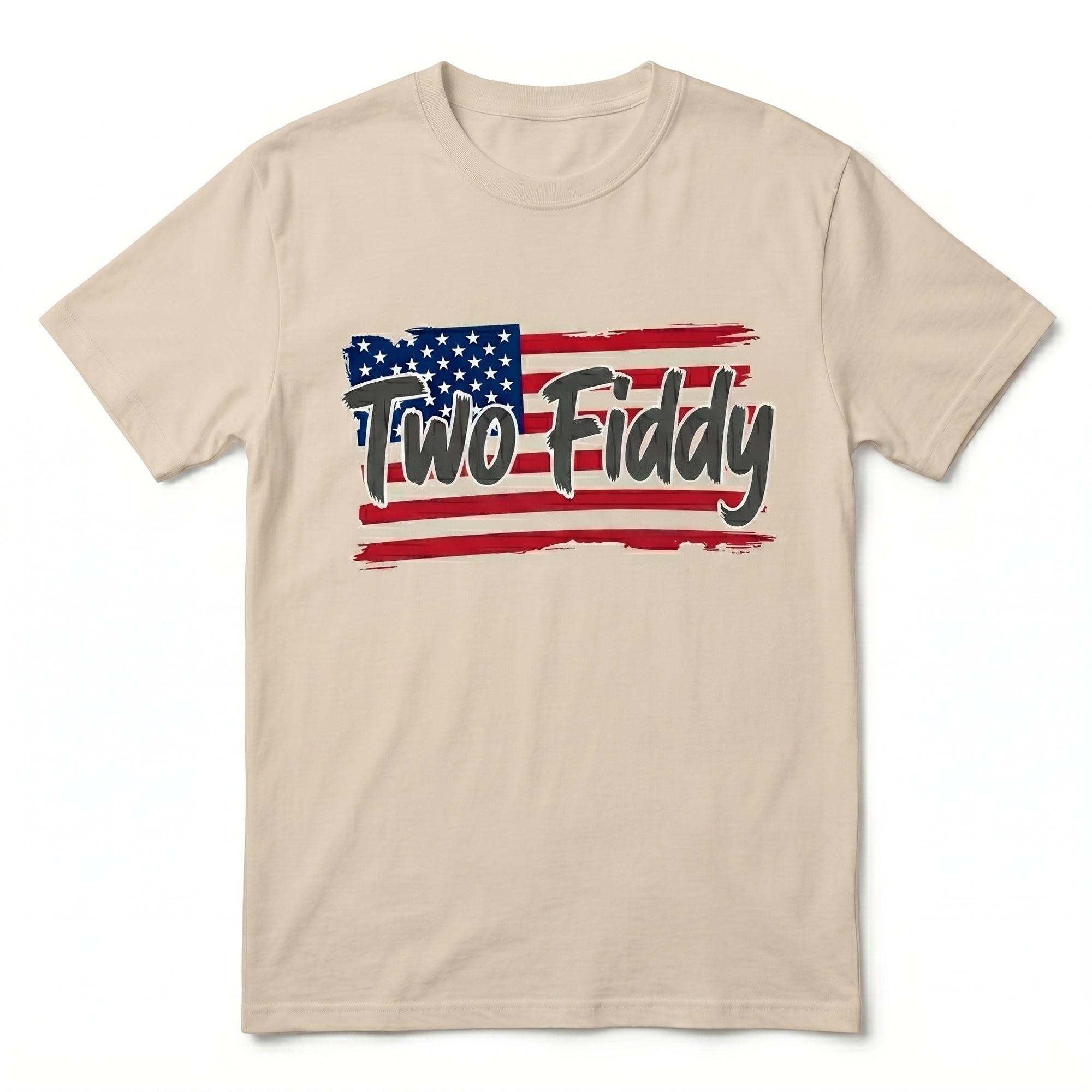 Two Fiddy American Flag Graphic Tee