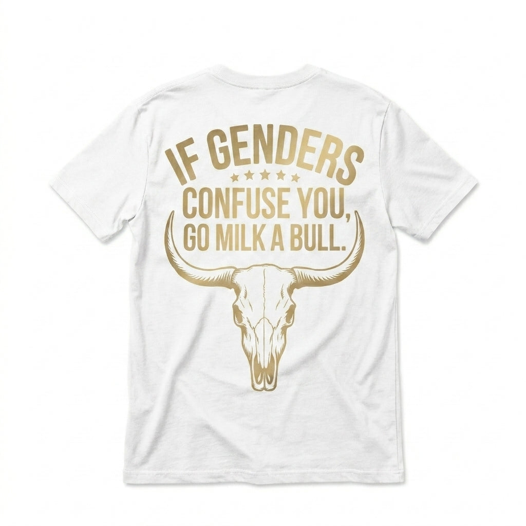 If Genders Confuse You Go Milk A Bull T-Shirt