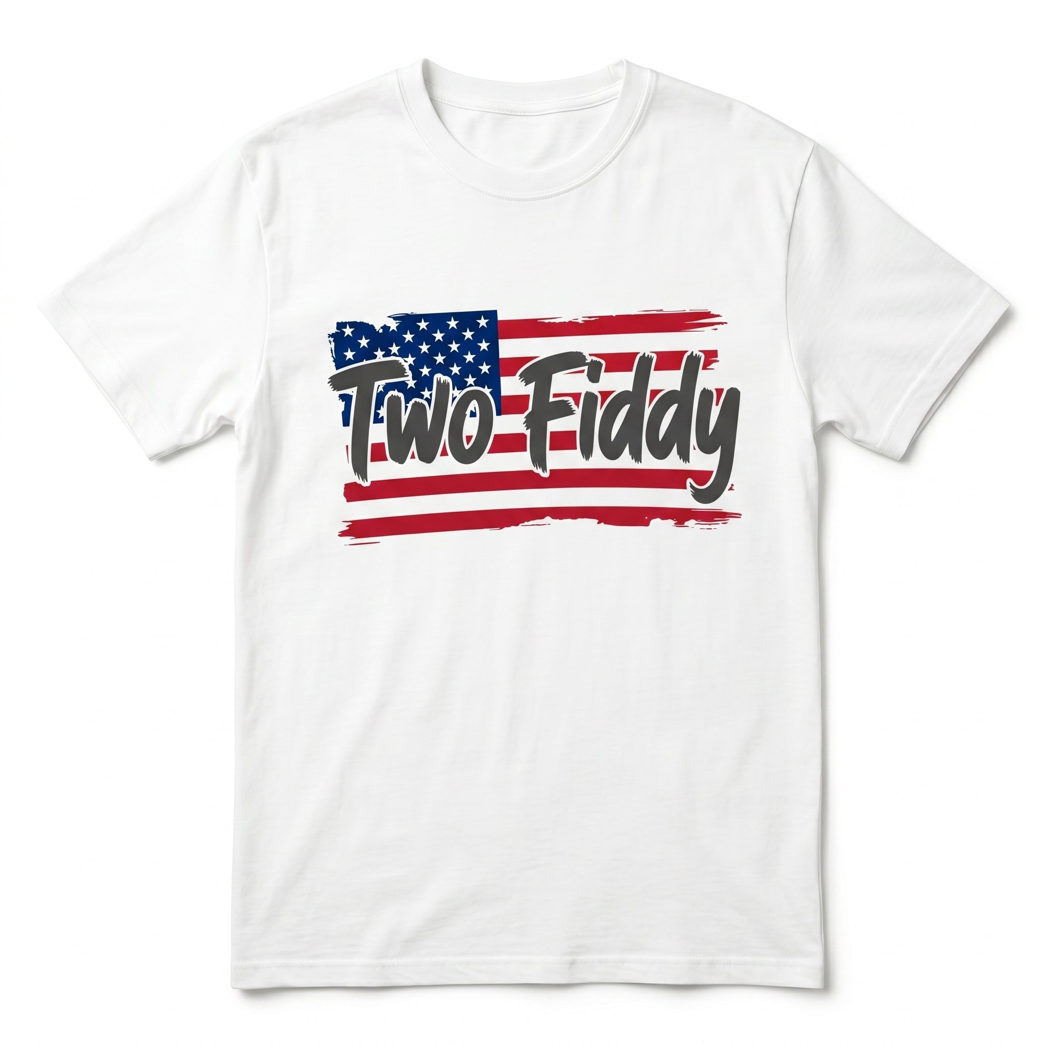 Two Fiddy American Flag Graphic Tee