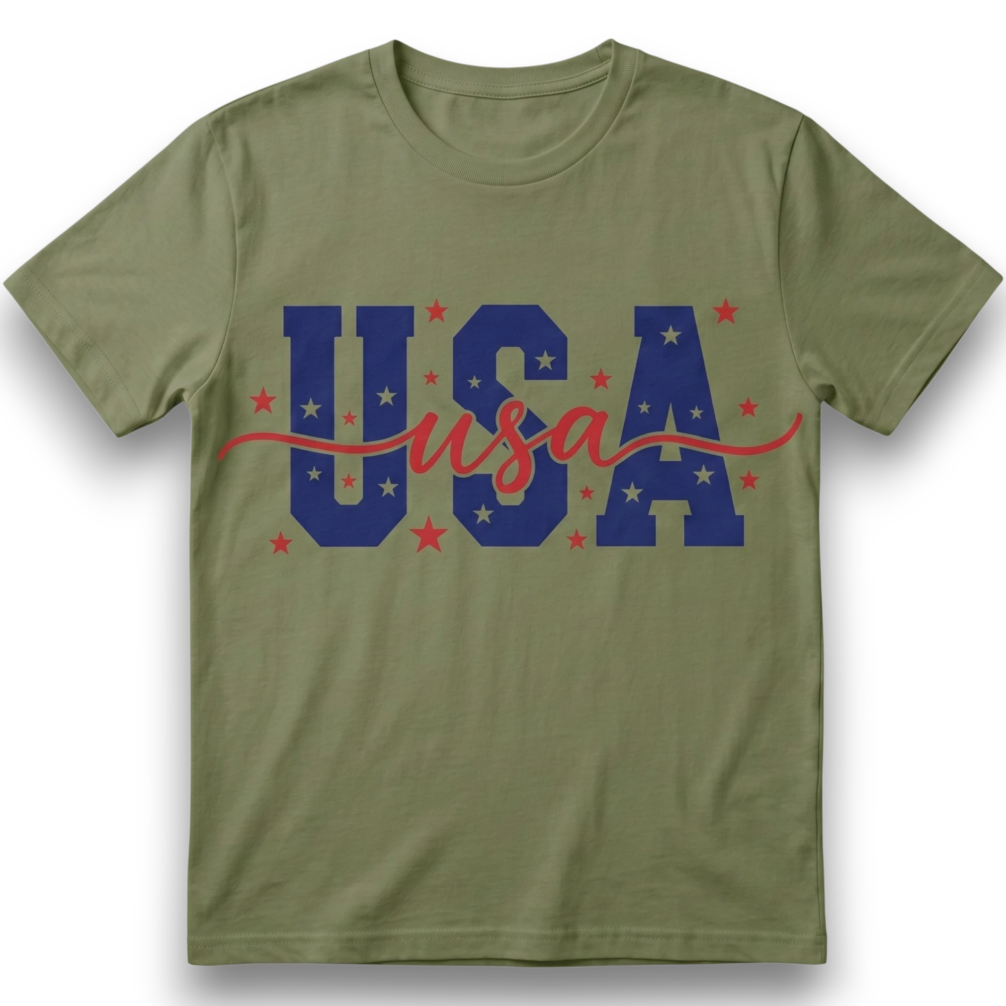 USA Patriotic Stars Graphic T-Shirt – Unisex American Flag Style Tee