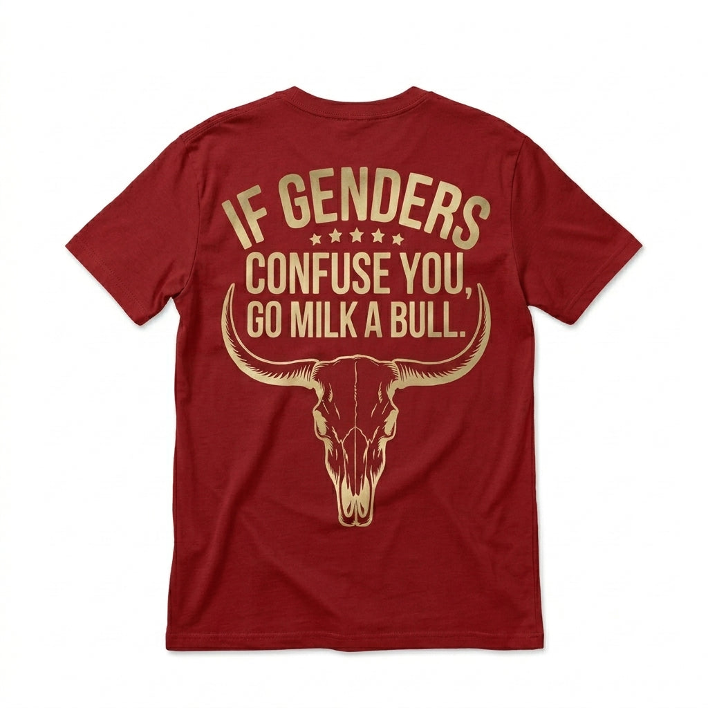 If Genders Confuse You Go Milk A Bull T-Shirt